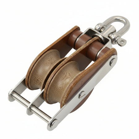 BARTON TUPHblox Doppelblock 35mm Tufnol - 12mm Seil - Wirbelschäkel mit/ohne Bügel