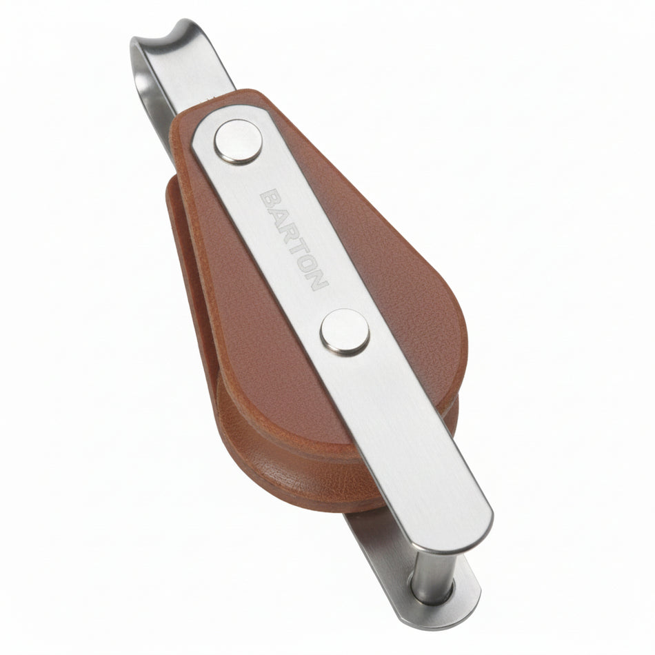 BARTON TUPHblox Einfachblock 35mm - Tufnol mit Auge mit Unterbügel