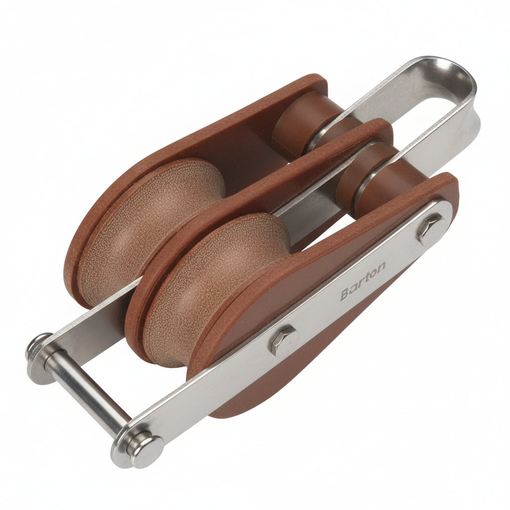 BARTON TUPHblox Doppelblock 58mm Tufnol - 14mm Seil - Auge mit/ohne Bügel mit Unterbügel