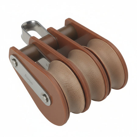 BARTON TUPHblox Dreifachblock mit festem Auge - Tufnol Segelblock 8mm ohne Unterbügel