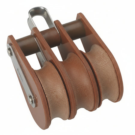 BARTON TUPHblox Dreifachblock mit festem Auge - Tufnol Segelblock 14mm ohne Unterbügel