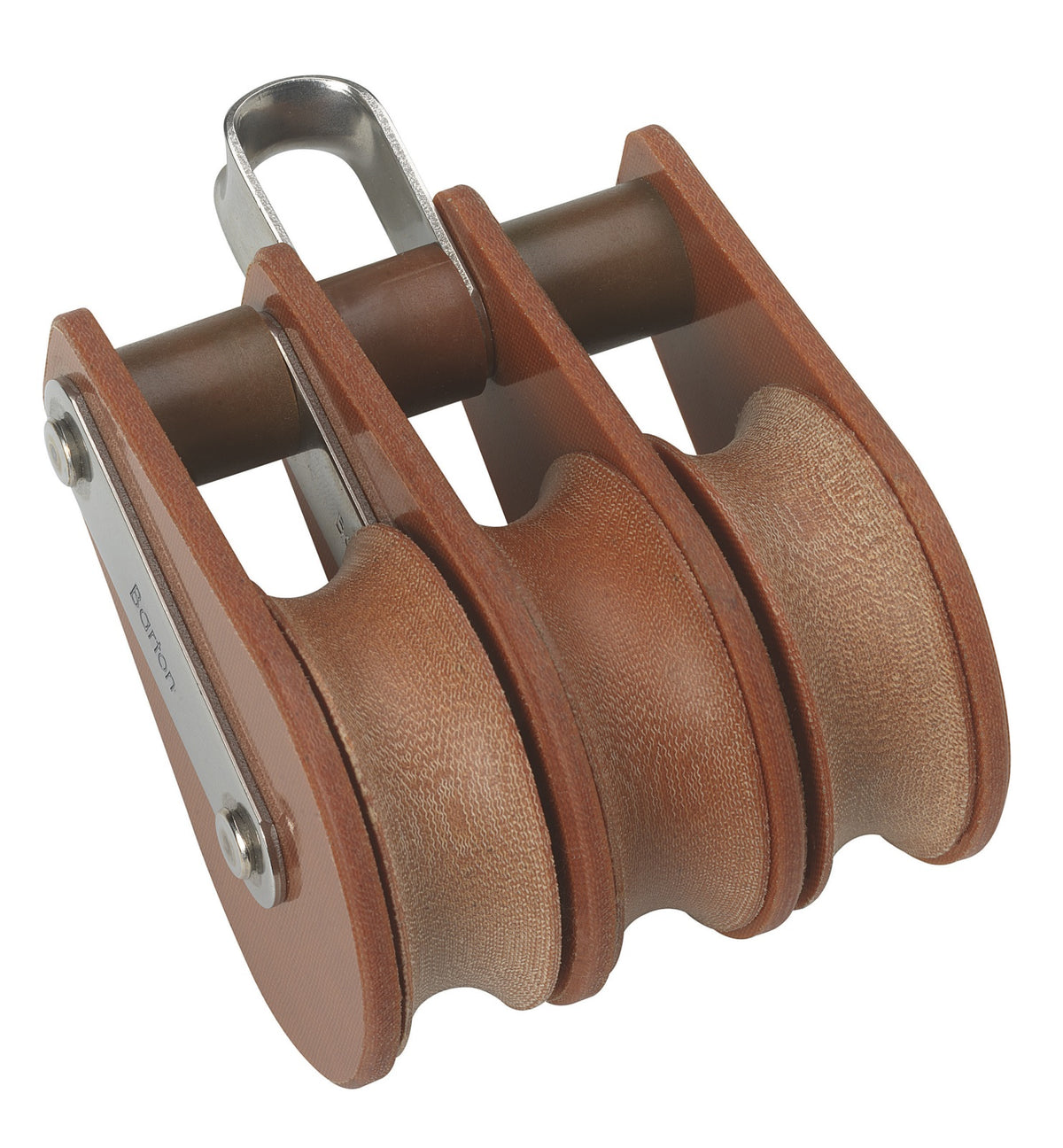 BARTON TUPHblox Dreifachblock mit festem Auge - Tufnol Segelblock 16mm ohne Unterbügel