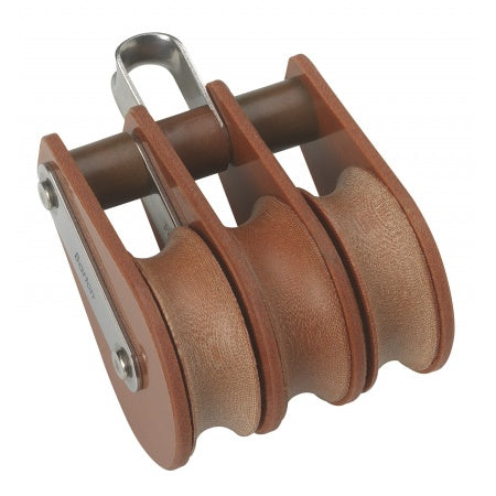 BARTON TUPHblox Dreifachblock mit festem Auge - Tufnol Segelblock 12mm ohne Unterbügel