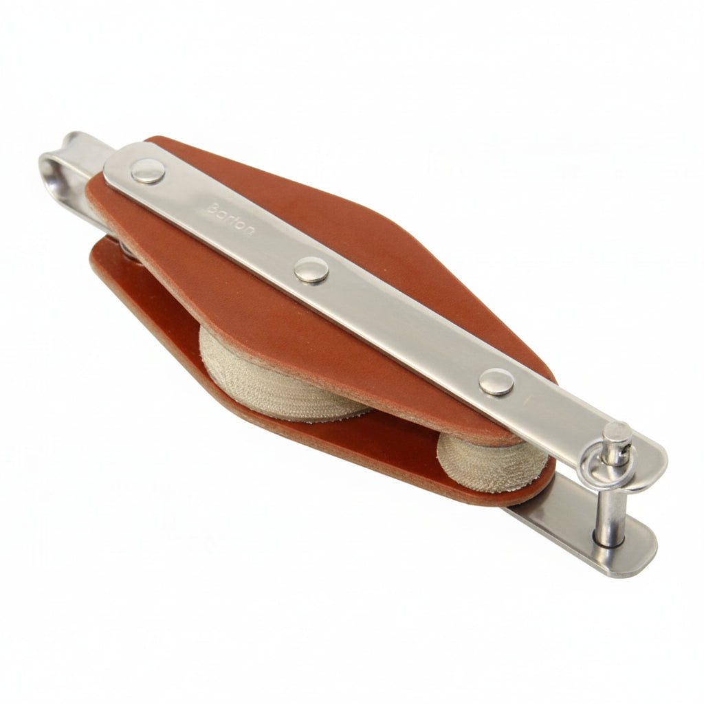 BARTON TUPHblox Violinenblock mit festem Auge - Tufnol Segelblock 13mm mit Unterbügel