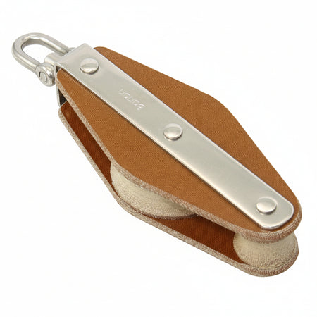 BARTON TUPHblox Violinenblock mit Wirbelschäkel - Tufnol Segelblock 8mm ohne Unterbügel