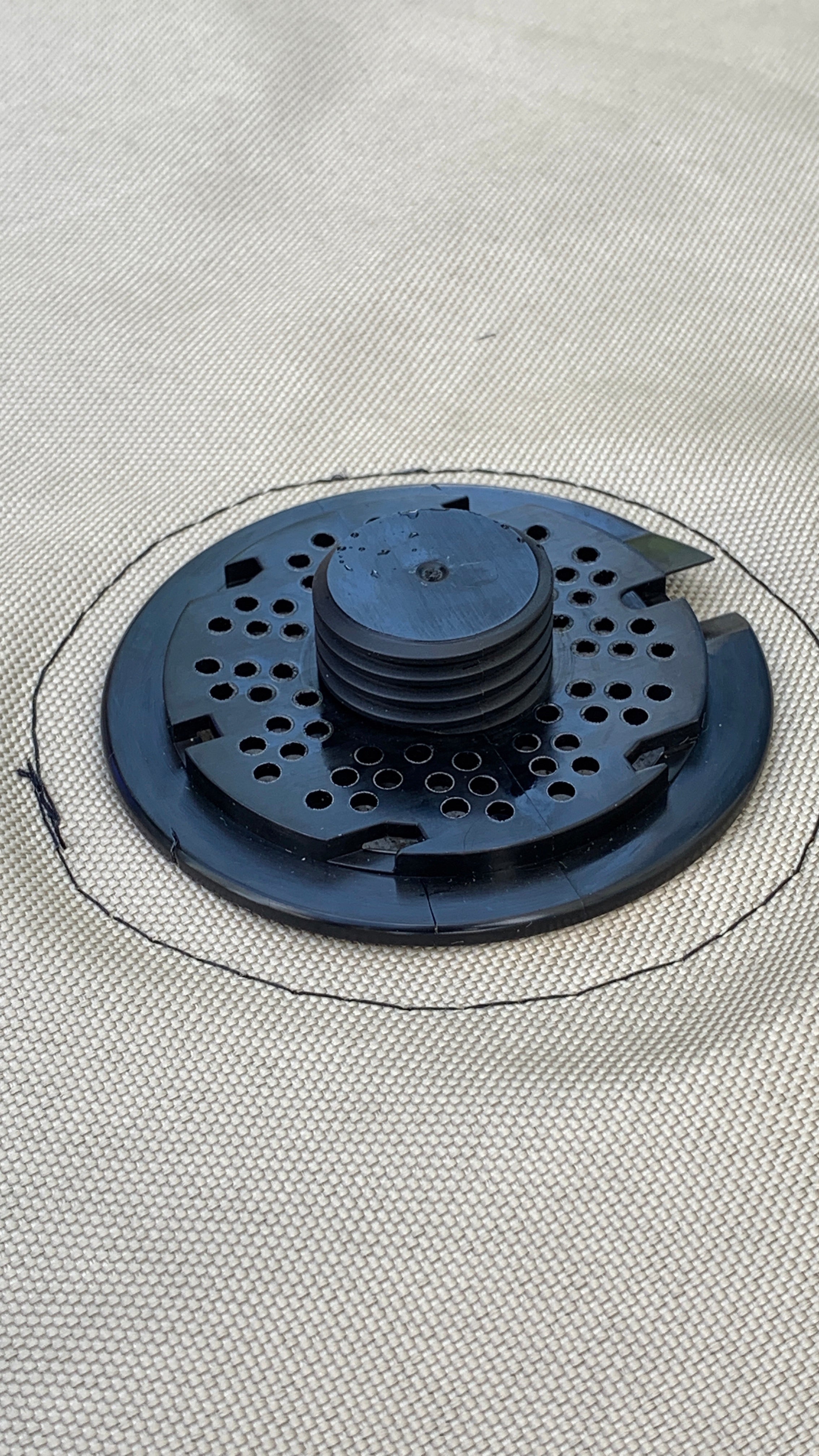 BoatVent 4 Planenlüfter schwarz - Persenninglüfter zum Einnähen 124mm