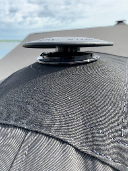 BoatVent 4 Planenlüfter schwarz - Persenninglüfter zum Einnähen 124mm