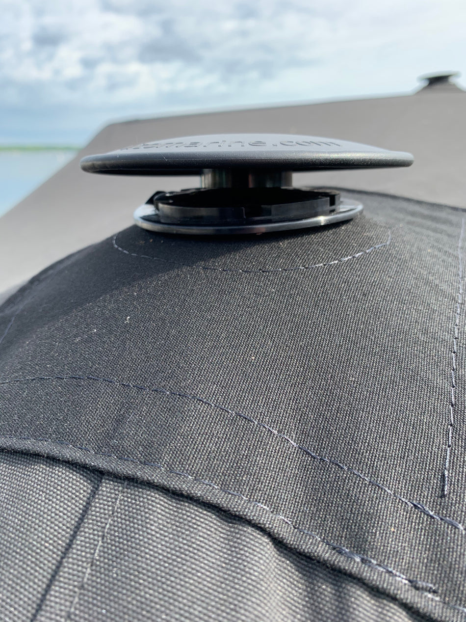 BoatVent 4 Planenlüfter schwarz - Persenninglüfter zum Einnähen 124mm