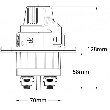 CARLING Batterieschalter BD 12/24V 300A - IP67 - Abschließfähig mit Vorhängeschloss