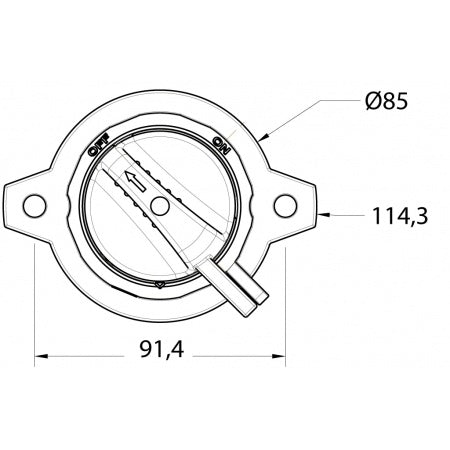 CARLING Batterieschalter BD 12/24V 300A - IP67 - Abschließfähig mit Vorhängeschloss
