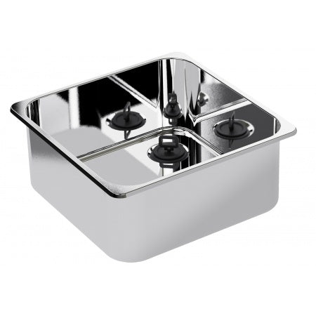 CAN Waschbecken quadratisch Edelstahl 304L seidenmatt - LA1403