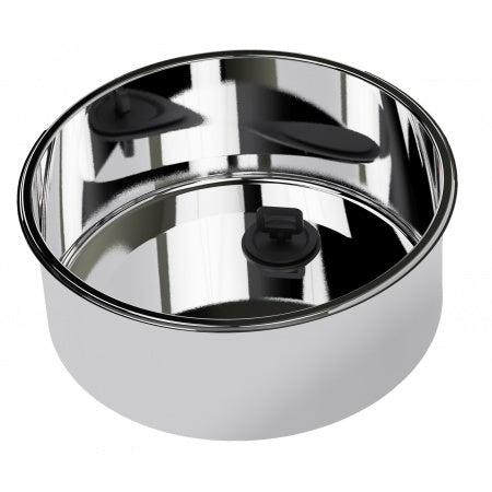 CAN Waschbecken rund zylindrisch Edelstahl 304L seidenmatt - LA1418