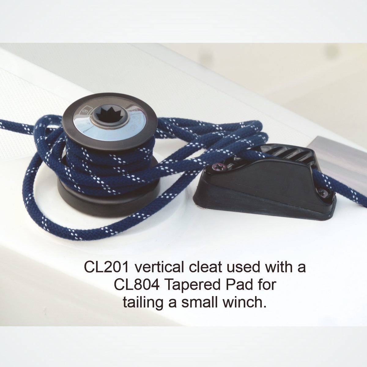 Clamcleat® CL201 Vertical Klemme 6-12 mm - Nylon Tauklemme