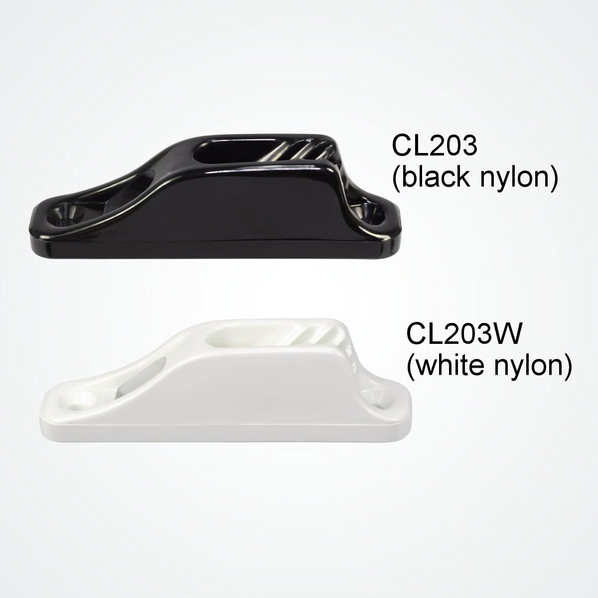 Clamcleat® CL203-S2 Unterrolle 3-6 mm - Nylon Tauklemme Weiß