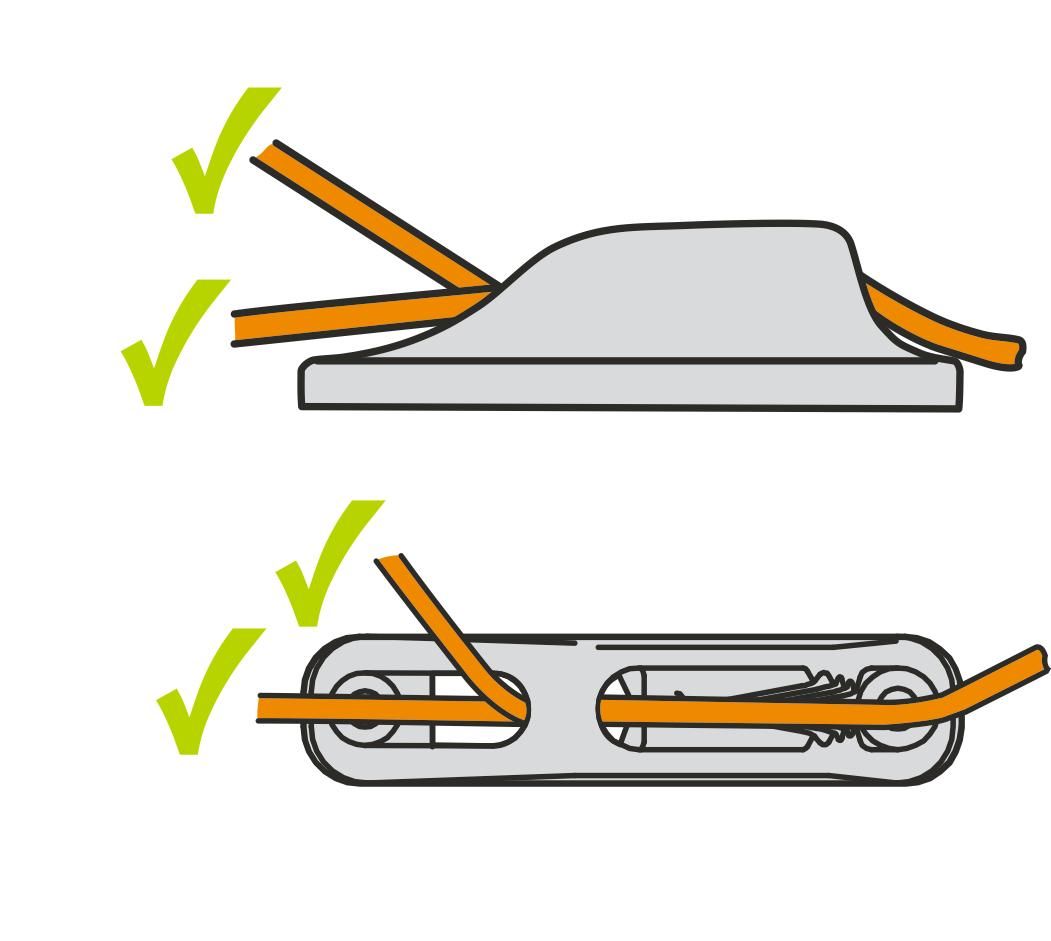 Clamcleat® CL203-S2 Unterrolle 3-6 mm - Nylon Tauklemme Weiß