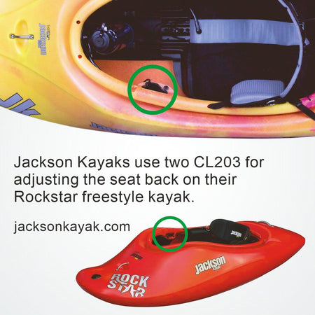 Clamcleat Junior CL203 3-6 mm – Nylon Seilklemme mit Leitöse