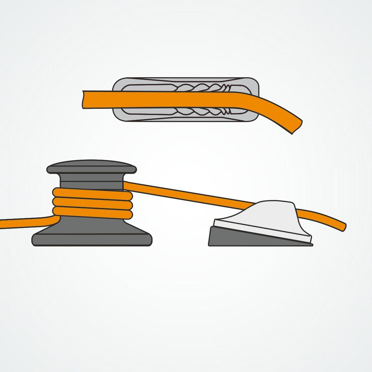 Clamcleat® CL205 Major Klemme 10-16 mm - Nylon Tauklemme