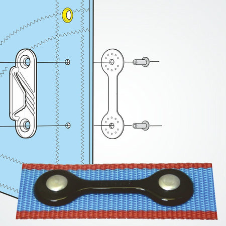 CLAMCLEAT CL212 Achterliekklemme aus Nylon