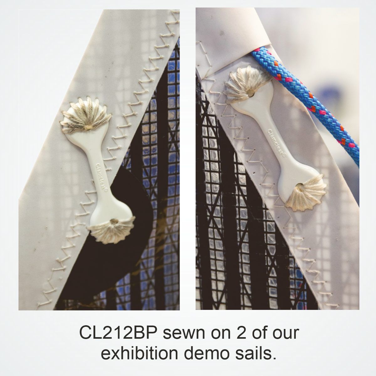 CLAMCLEAT CL212 Achterliekklemme aus Nylon