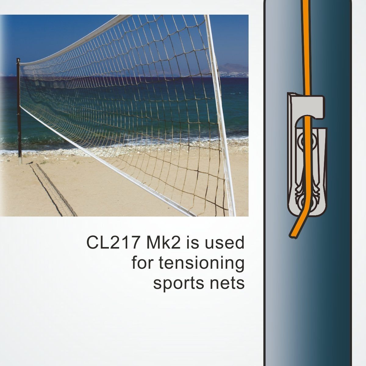 Clamcleat® CL217AN-II Steuerbord-Klemme 3-6 mm - Harteloxiertes Aluminium Racing Junior Mk2