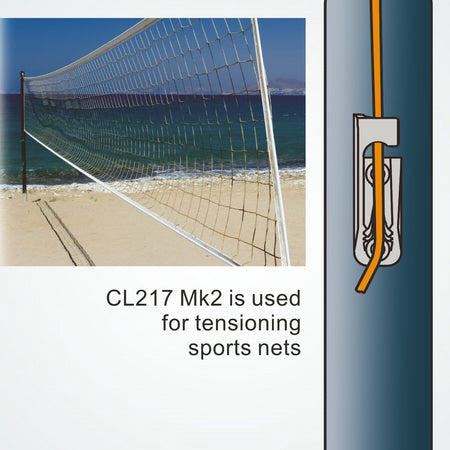 Clamcleat® CL217AN-II Steuerbord-Klemme 3-6 mm - Harteloxiertes Aluminium Racing Junior Mk2