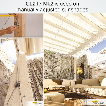 Clamcleat® CL217-II Steuerbord-Klemme 3-6 mm - Aluminium Racing Junior Mk2