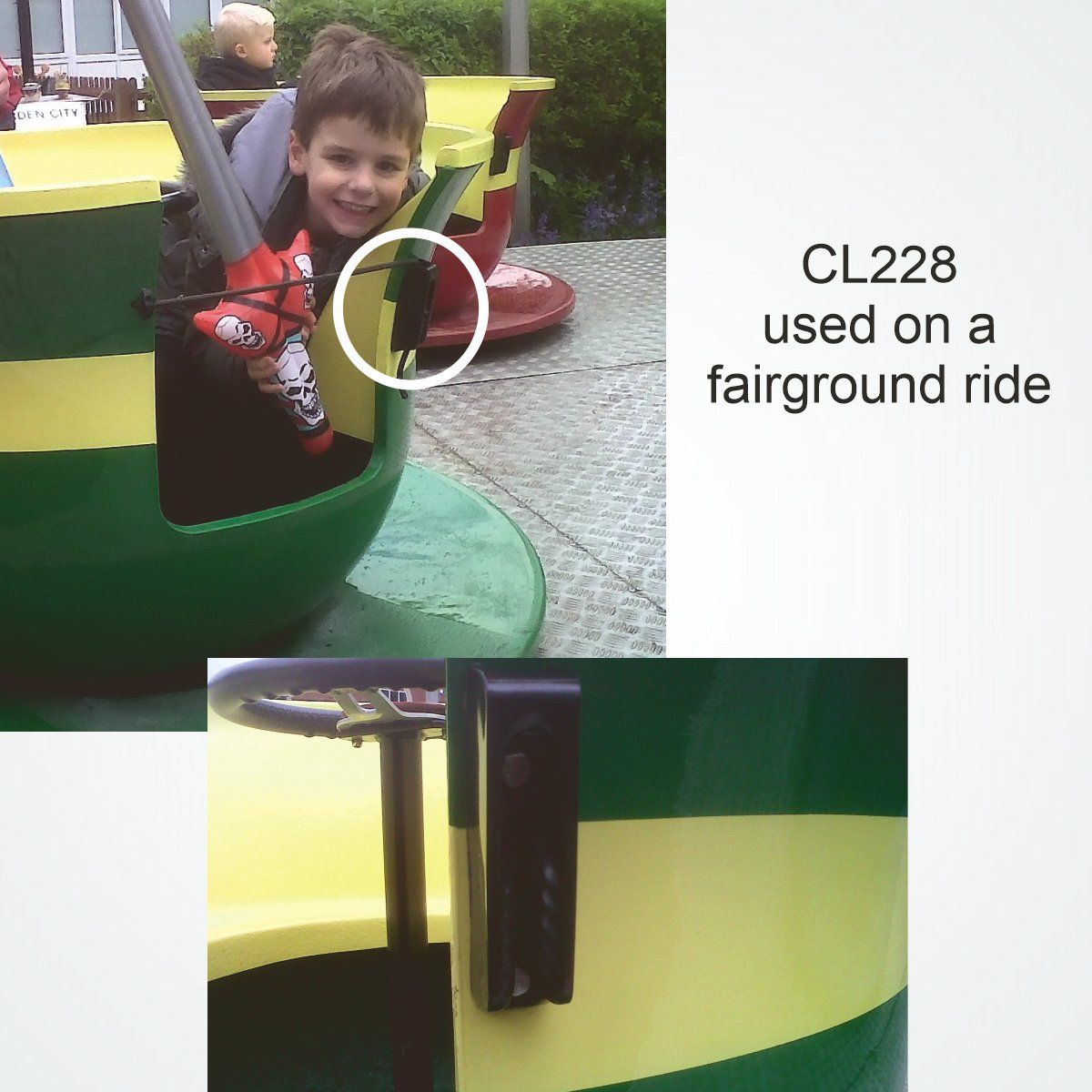 Clamcleat® CL228 Vertical mit Führungsauge 6-12 mm - Nylon Tauklemme