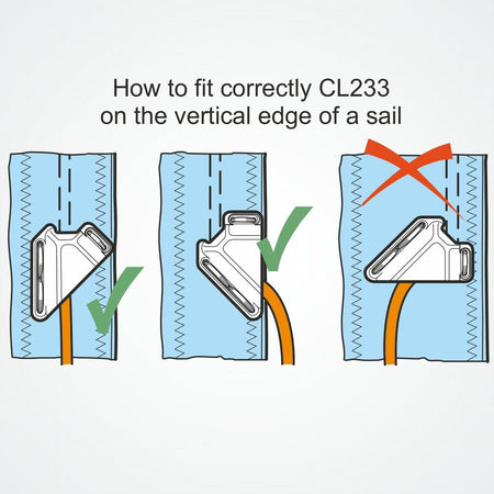 CLAMCLEAT CL233 Aero-Klemme aus Nylon - 1 Stück