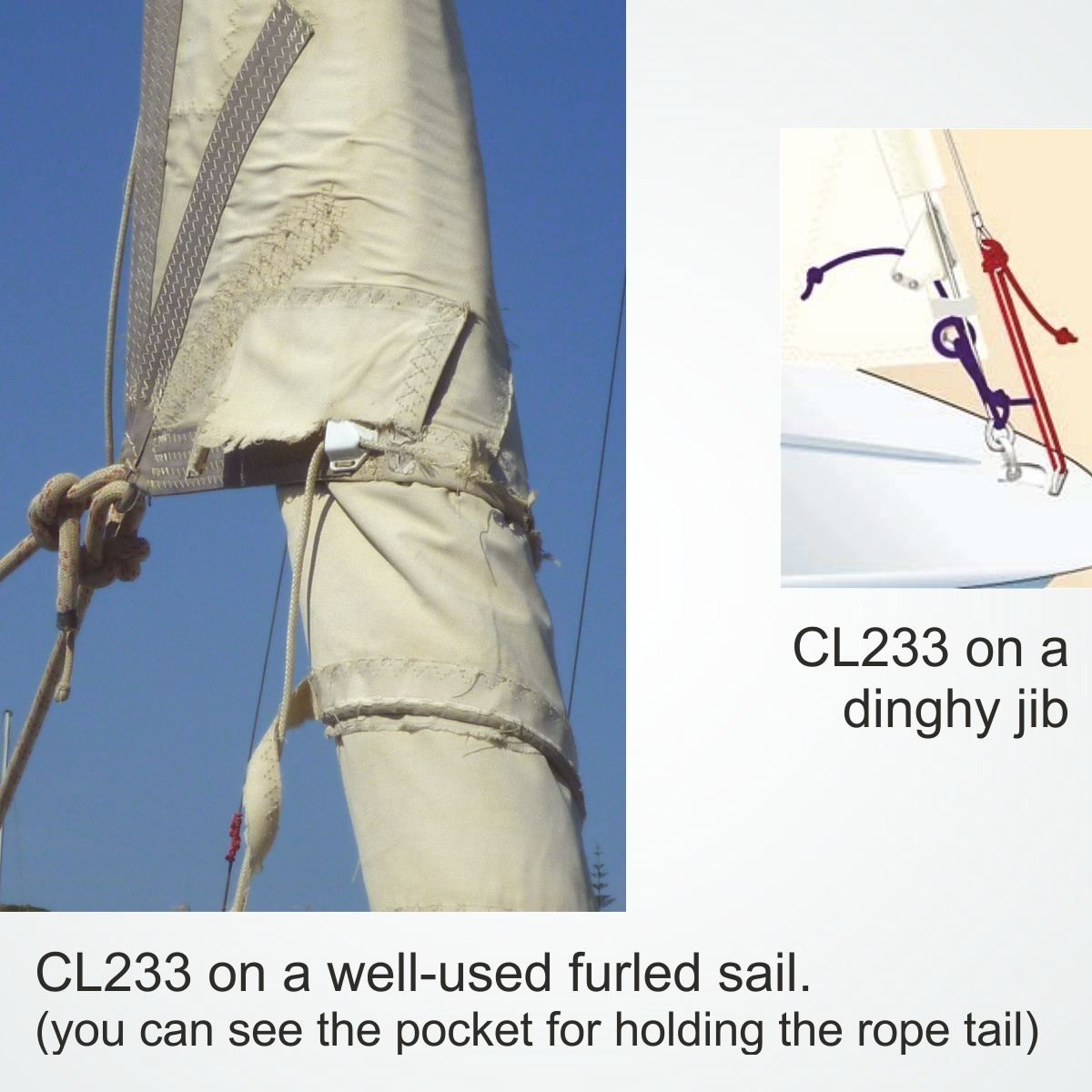 CLAMCLEAT CL233 Aero-Klemme aus Nylon - 1 Stück