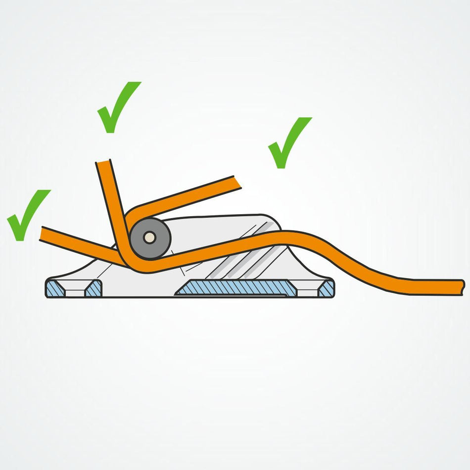 Clamcleat® CL236AN Oberrolle 3-6 mm - Harteloxiertes Aluminium Tauklemme
