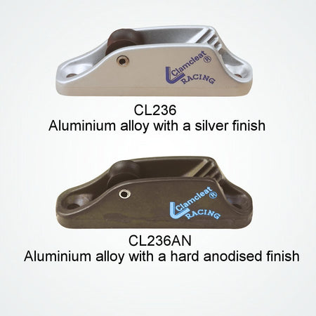 Clamcleat® CL236CS Oberrolle 3-6 mm - Verchromtes Aluminium Tauklemme