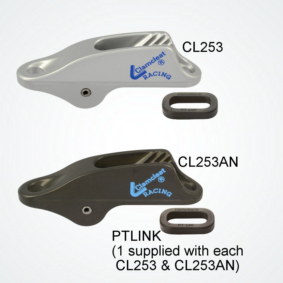 CL253AN Trapez- und Niederholer harteloxiert Aluminium 4-8mm