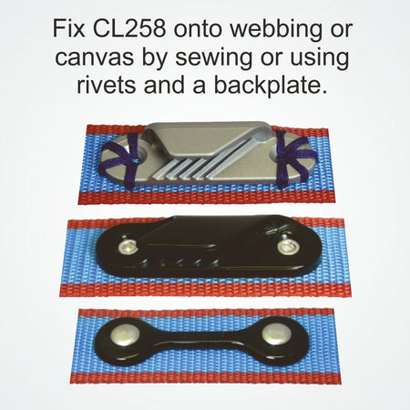 CLAMCLEAT CL258 Racing Fine Line Liekleinenklemme Steuerbord Alu - 1 Stück