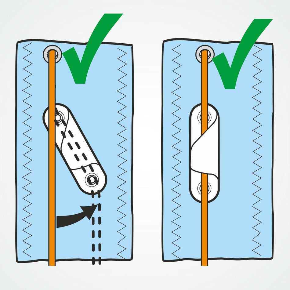 CLAMCLEAT CL259 Racing Fine Line Liekleinenklemme Backbord Alu - 1 Stück