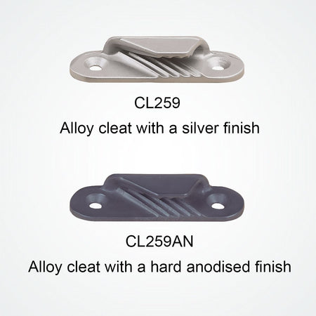 CLAMCLEAT CL259 Racing Fine Line Liekleinenklemme Backbord Alu - 1 Stück