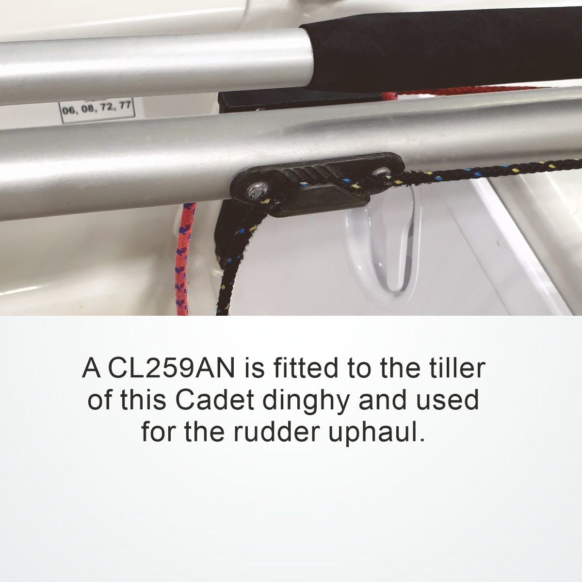 CLAMCLEAT CL259 Racing Fine Line Liekleinenklemme Backbord Alu - 1 Stück