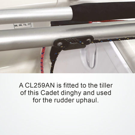 CLAMCLEAT CL259 Racing Fine Line Liekleinenklemme Backbord Alu - 1 Stück