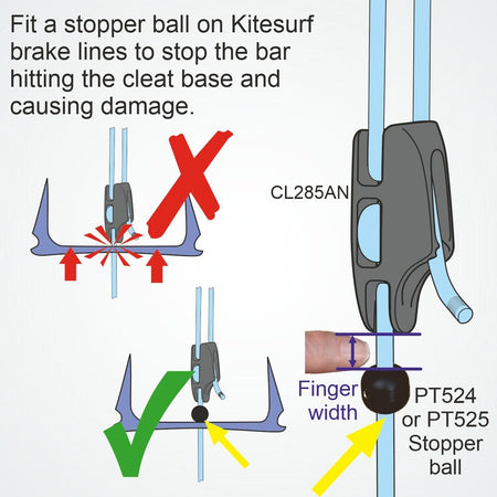 CL285 Tauklemme Mk2 Clamcleat Aluminium harteloxiert 4-6mm