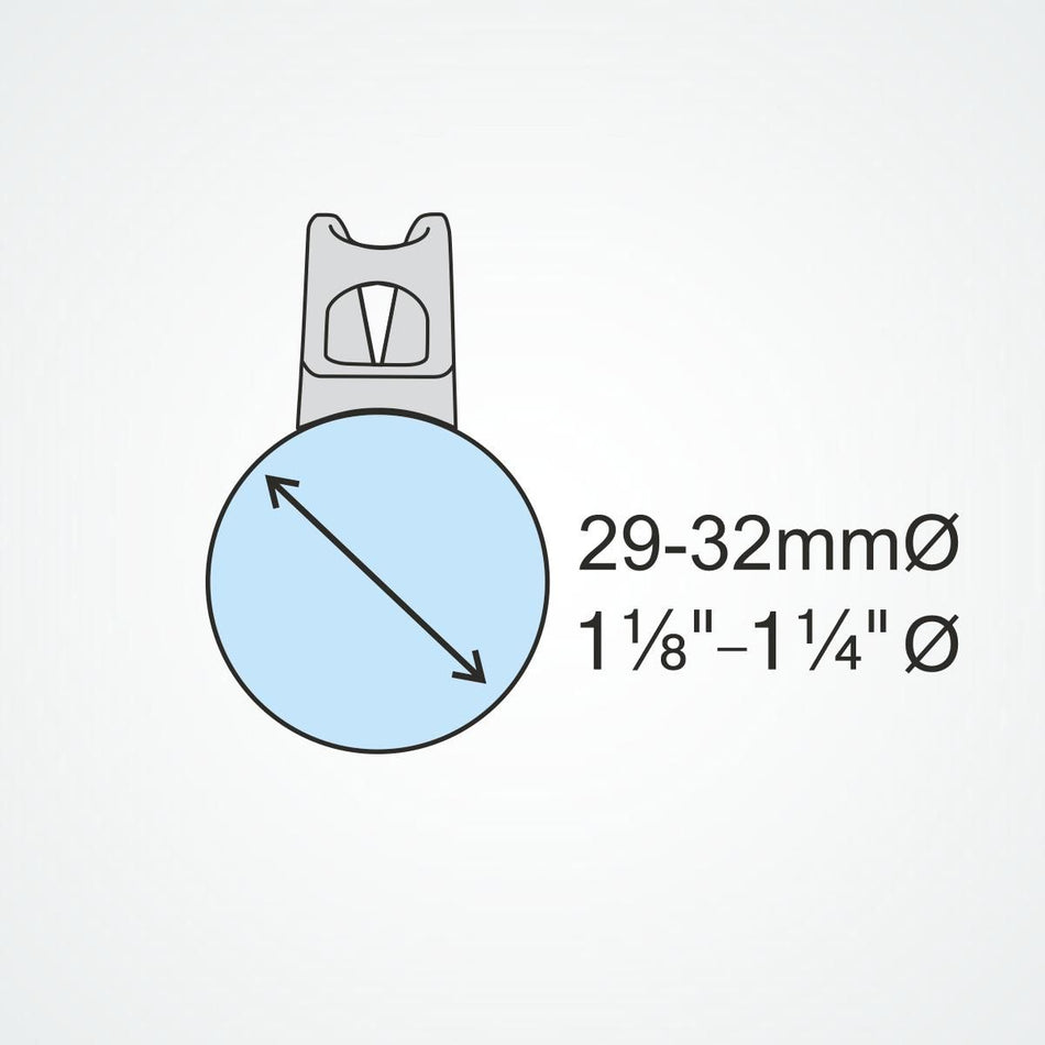 Clamcleat® CL702AN Baumklemme 3-6 mm - Harteloxiertes Aluminium mit Leitöse