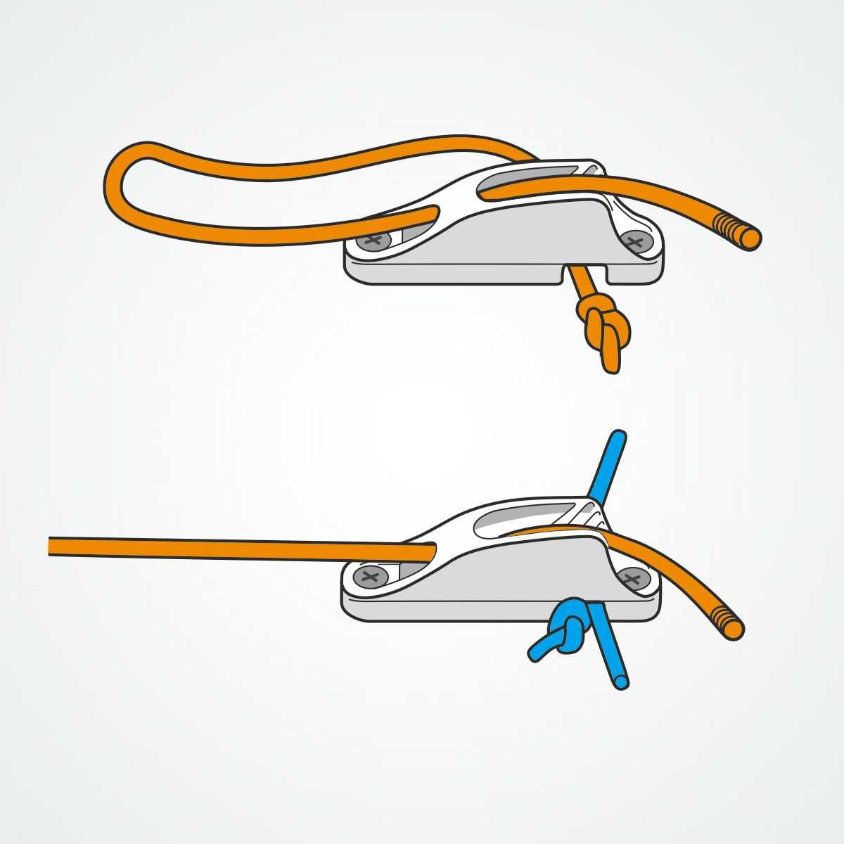 Clamcleat® CL704 Racing Junior Mk1 Curryklemme 3-6 mm - Aluminium mit Leitöse