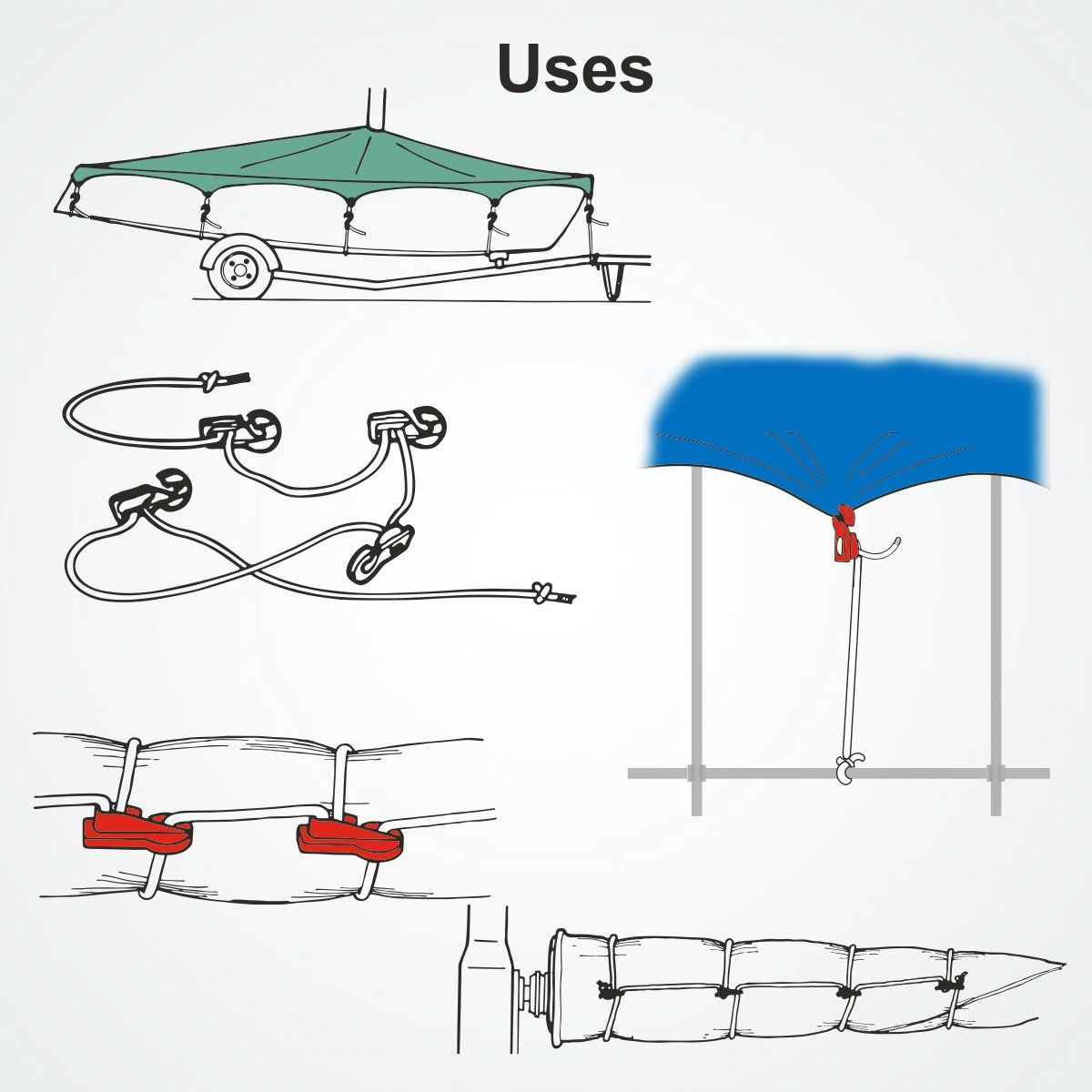 CLAMCLEAT® CL806 Seilklemme - Premium Seilbefestigung für freiHängende Montagen