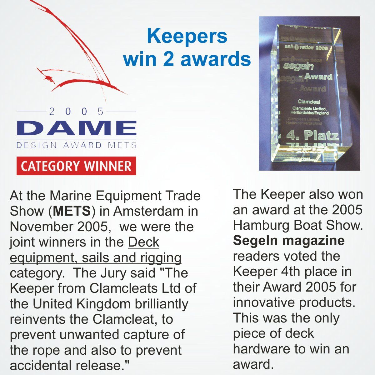 Clamcleat® CL814 Keeper Acetal für CL203 CL211 CL217 CL218 CL236 CL704