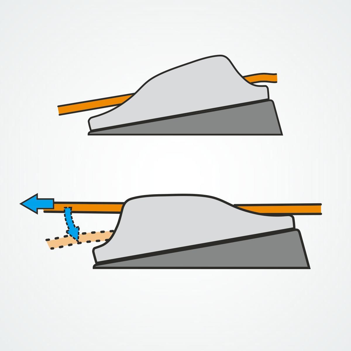 Clamcleat® CL818-SB Schrägsockel mit Gegenplatte - PP Tapered Pad für CL203 & Mk1 Juniors