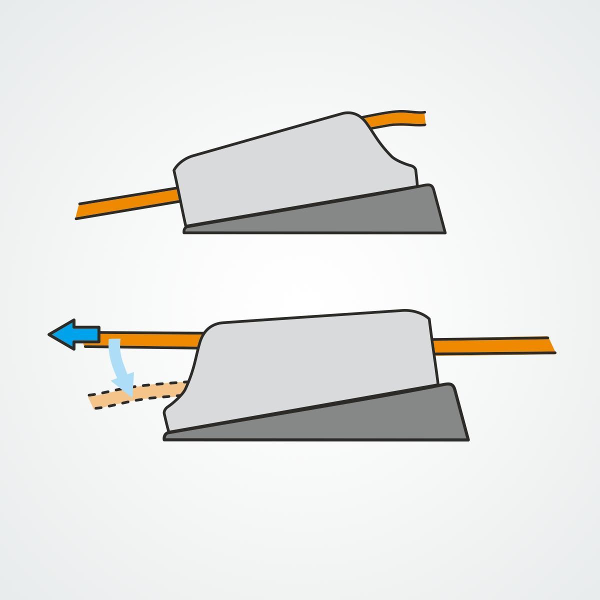 Clamcleat® CL819-SB Schrägsockel mit Gegenplatte - PP Tapered Pad für CL211-II & CL211AN-II