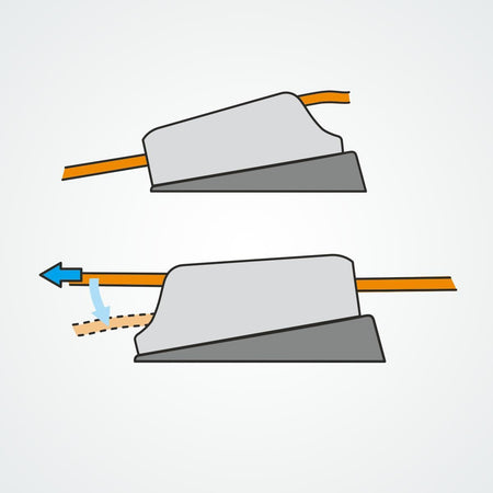 Clamcleat® CL819-SB Schrägsockel mit Gegenplatte - PP Tapered Pad für CL211-II & CL211AN-II
