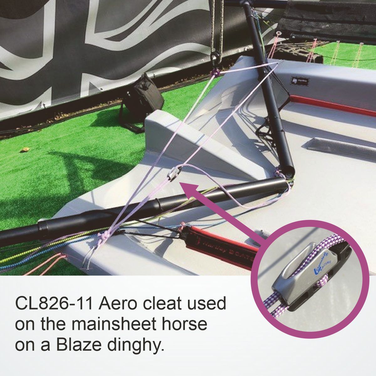 CL82611AN Tauklemme Clamcleat Aluminium silber 4-6mm