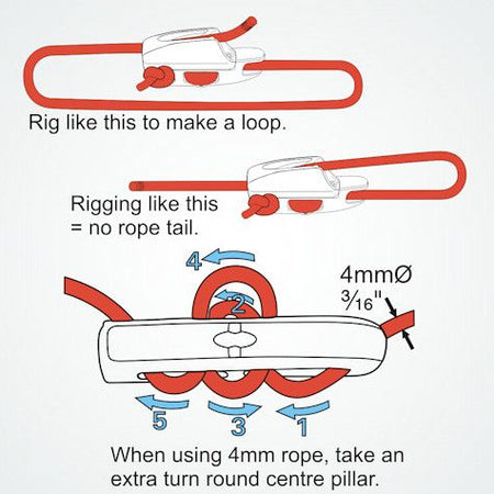 CL82611AN Tauklemme Clamcleat Aluminium silber 4-6mm