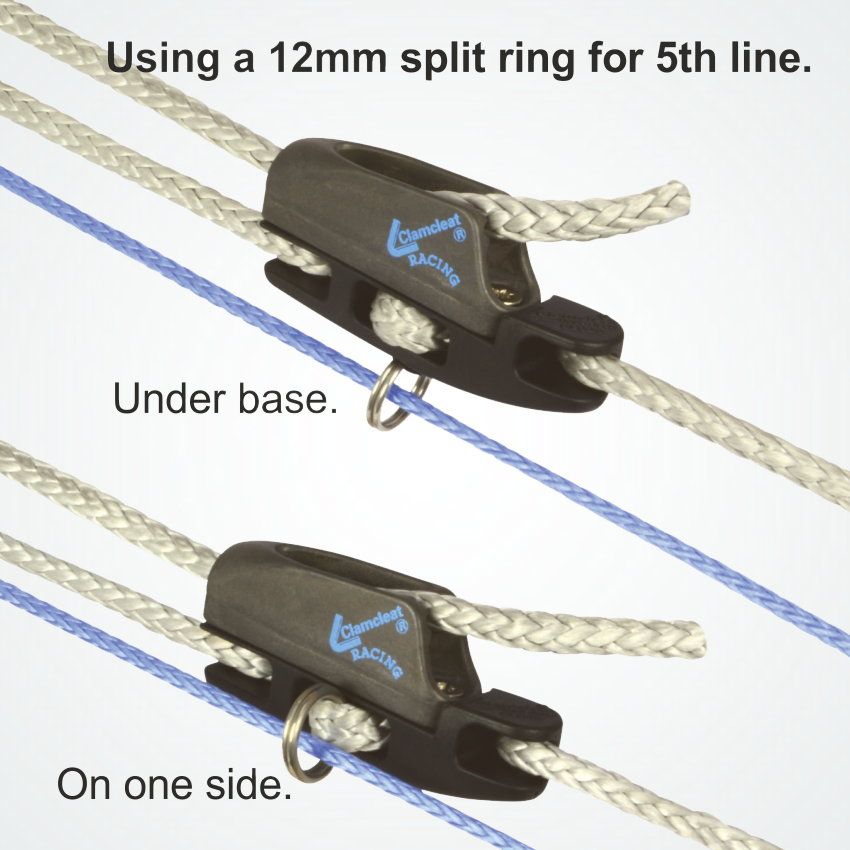 CL82611AN Tauklemme Clamcleat Aluminium silber 4-6mm