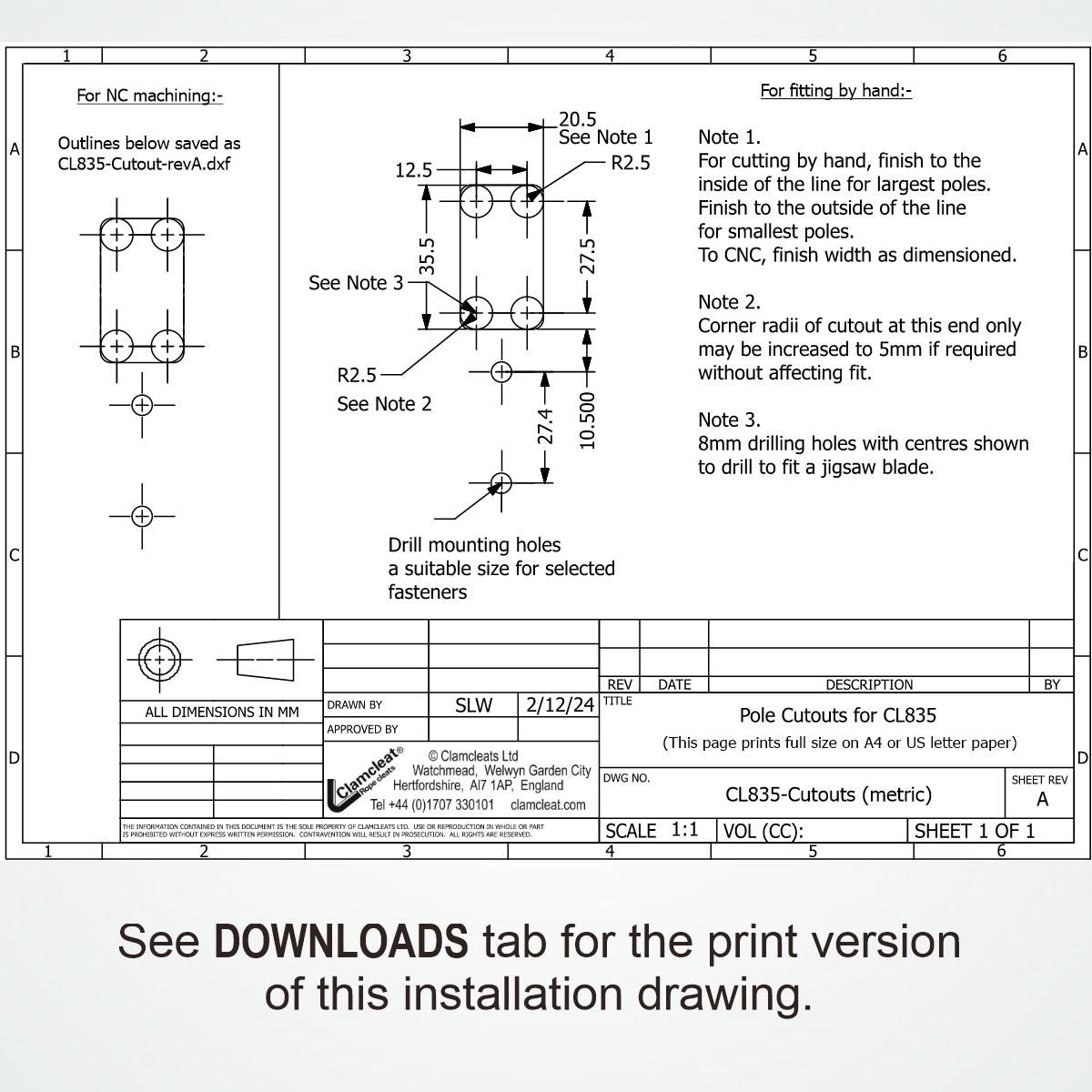 CL835 Mast Umlenkrolle Nylon 3-6mm für CL211-II & CL272
