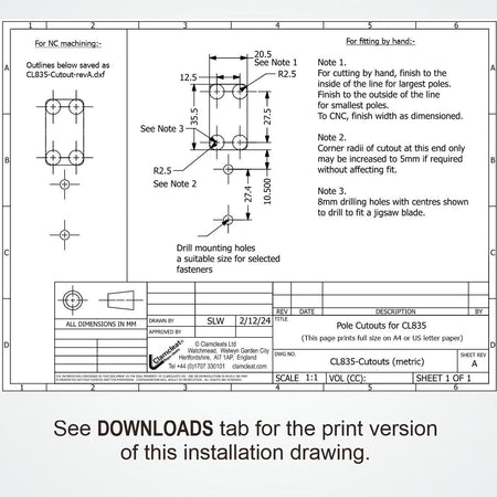 CL835 Mast Umlenkrolle Nylon 3-6mm für CL211-II & CL272